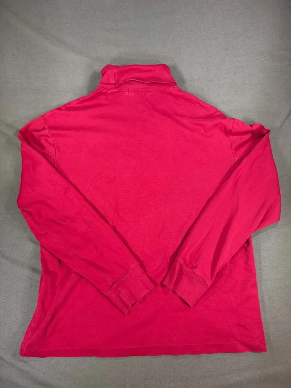 Polo Ralph Lauren Turtleneck Size L Red Cotton Long Sleeve Shirt